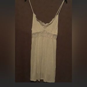 Light Gray Slip Dress with Lace